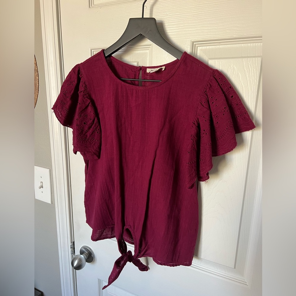 Burgundy Dressy Top